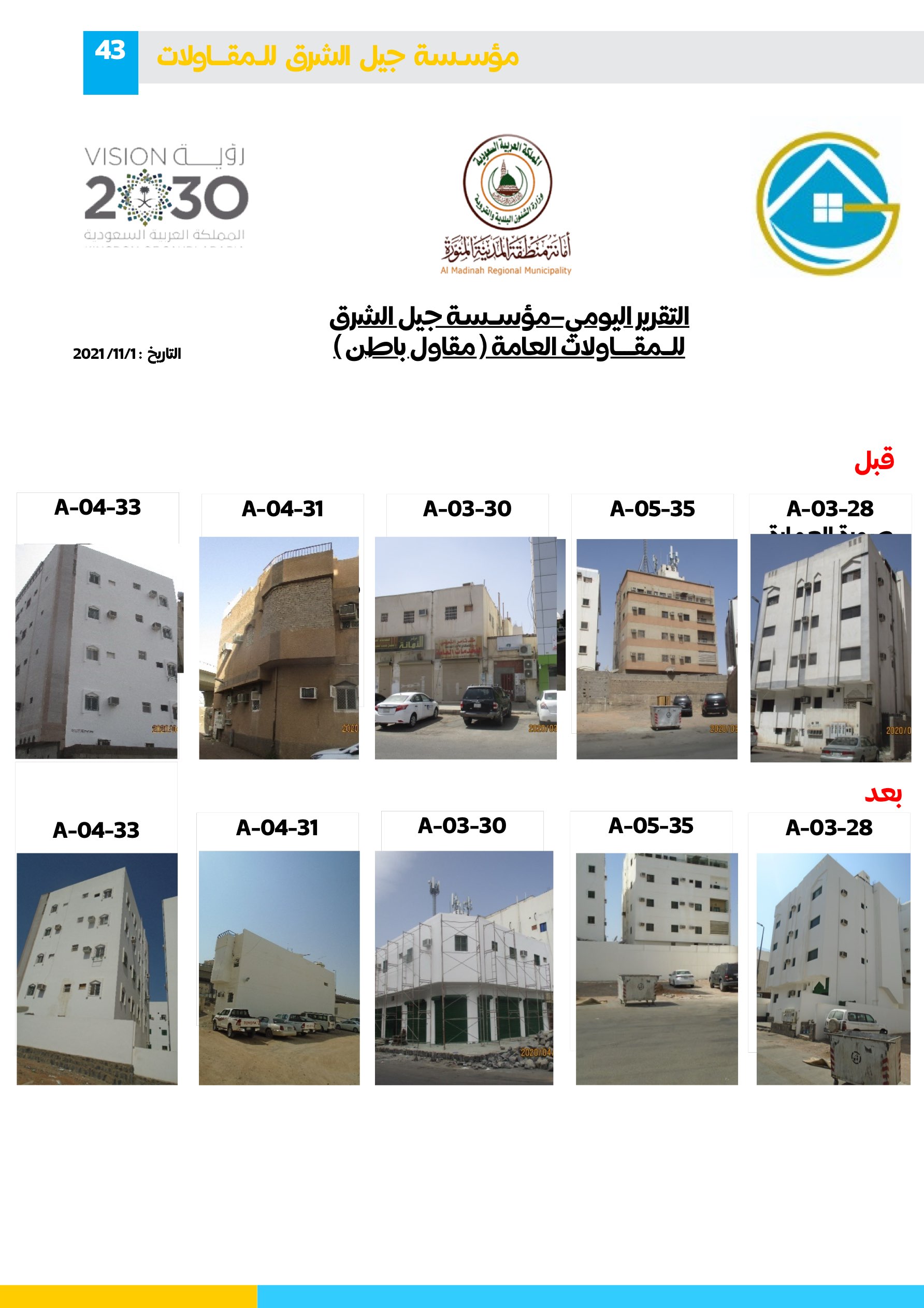 مشروع 83 - مؤسسة جيل الشرق للمقاولات العامة والصيانة